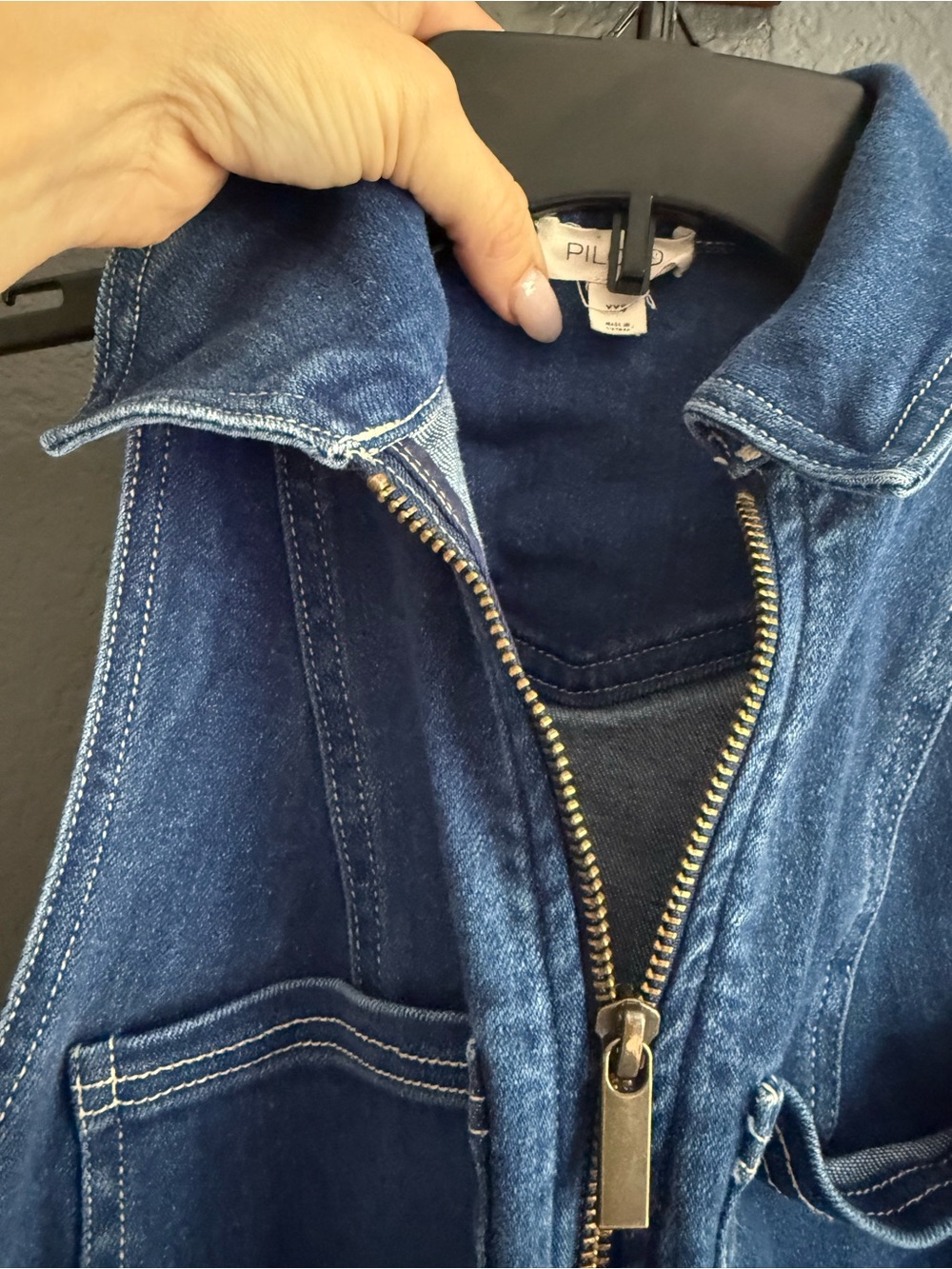 PILCRO • fitted denim midi dress sleeveless tank XXS cowgirl western anthro - Picture 6 of 8